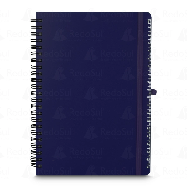 Caderno Personalizado de Anotações em pp reciclável com suporte para caneta